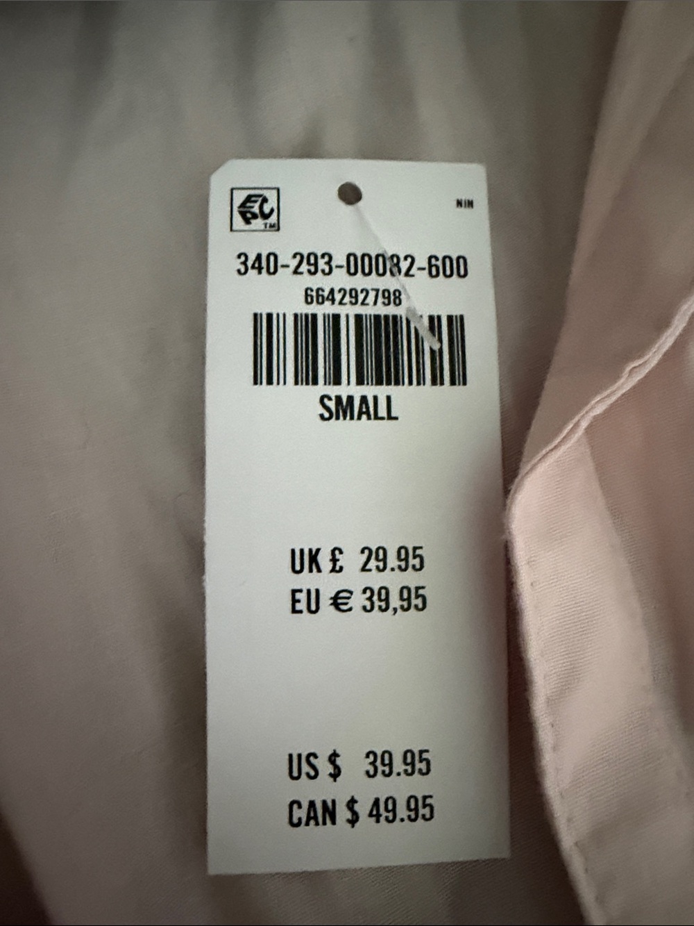 Hollister Pale Pink Button-Up Tie Waist Blouse - Picture 2 of 2